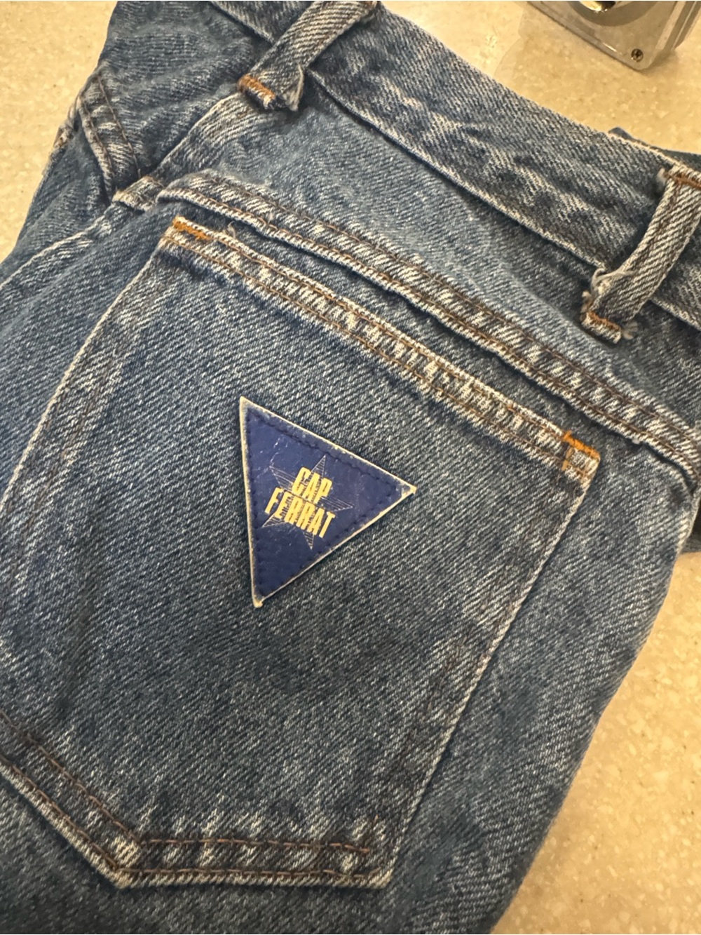 Cap Ferrat Jeans Hight Rise Faux Chaps Sz 7